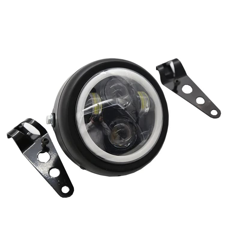 Electric Motorcycle Bicycle Super Bright LED Angel Eye Ring Headlights with Bracket Headlight Assembly