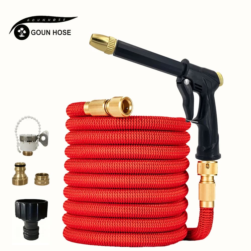 New Garden Farm Irrigation and Car Washing with Expandable Bimetallic Joint Hose High Pressure Cleaning Water Gun Set GOUN HOSE