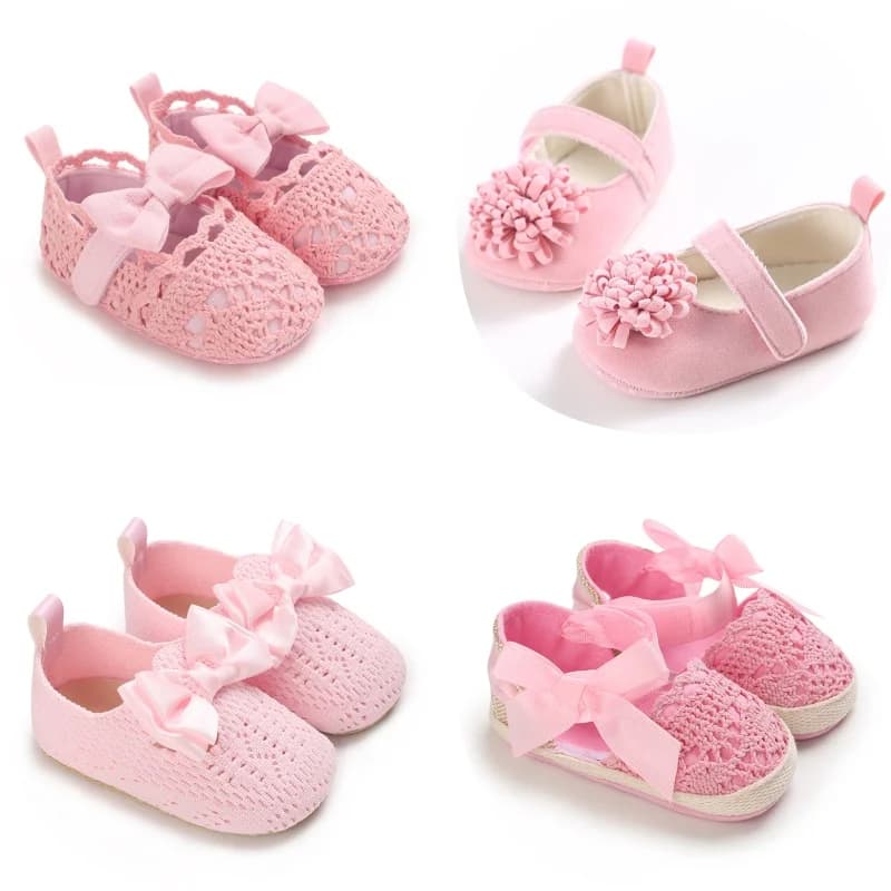 Scarpe da bambino alla moda primaverili e autunnali Scarpe basse da bambina ricamate lavorate a maglia Scarpe da principessa Scarpe basse Suole morbide