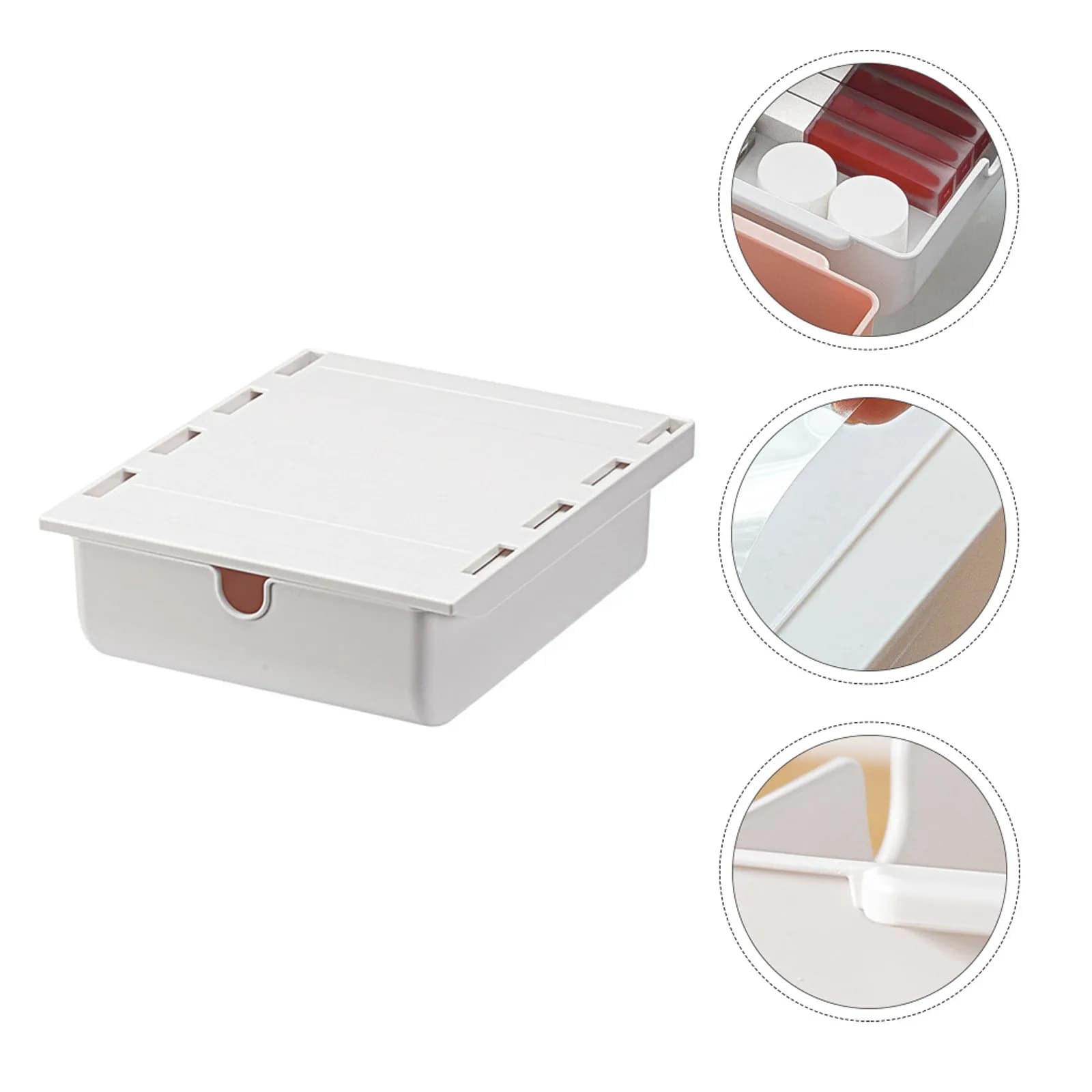 Organizzatore Nascosto per Oggetti Vari da Tavolo, Scatola Portaoggetti Autoadesiva Senza Chiodi per Ufficio, Casa, Studio, Camera da Letto