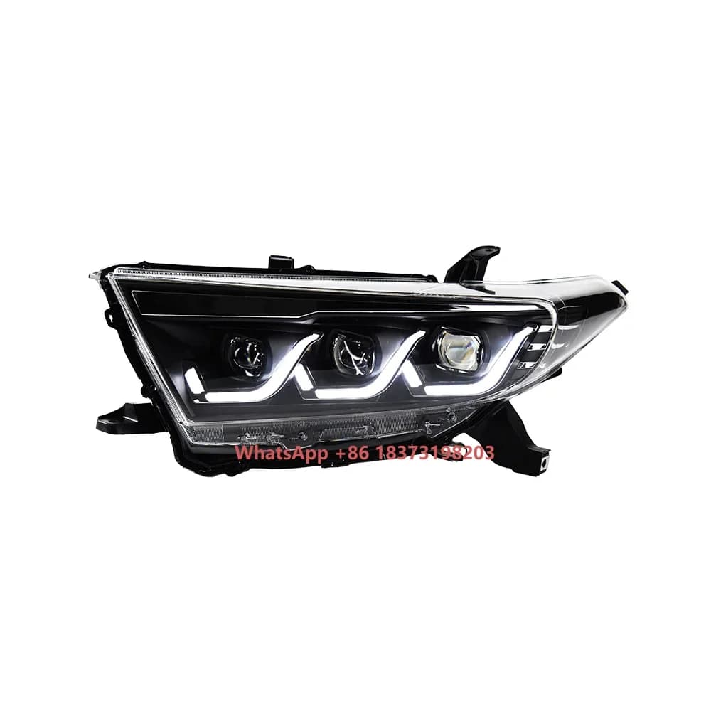 Gruppo Fari Anteriori per Highlander Kluger 2012-2014, Fari LED Auto Aggiornati con Proiettore a Tre Lenti e Luce Dinamica, Accessori