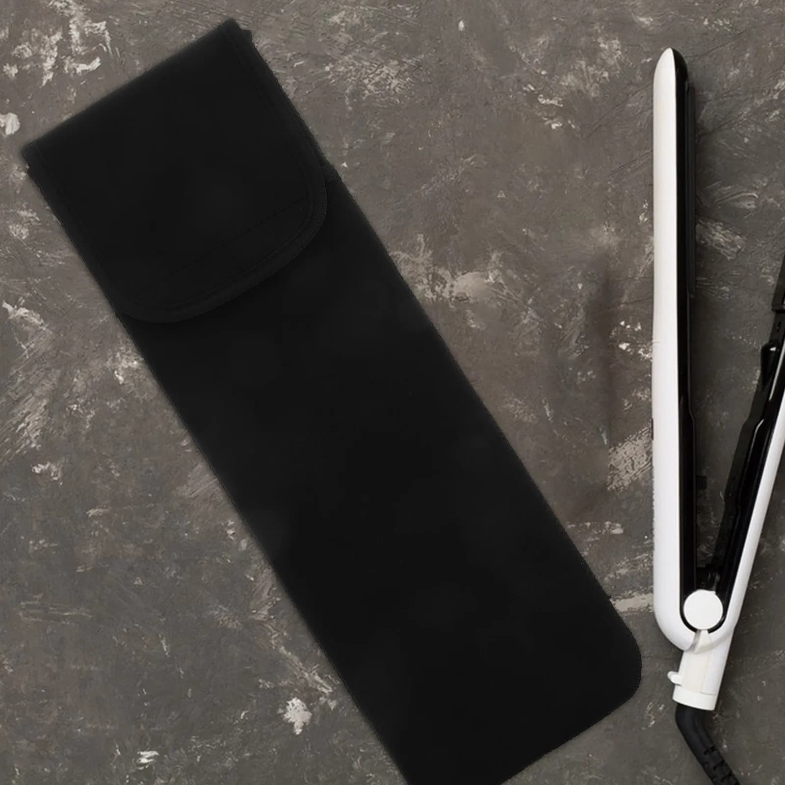 Custodia da viaggio compatta in neoprene resistente al calore per ferro arricciacapelli e piastra, organizer per strumenti per lo styling dei capelli