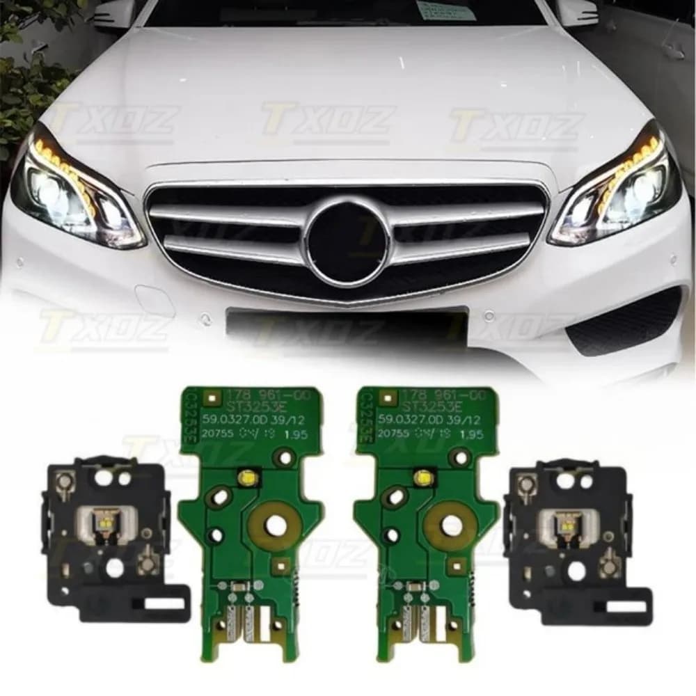Luce di marcia diurna bianca DRL Schede LED per Mercedes W212 Classe E E300 E400 LED Sistema di illuminazione intelligente Faro