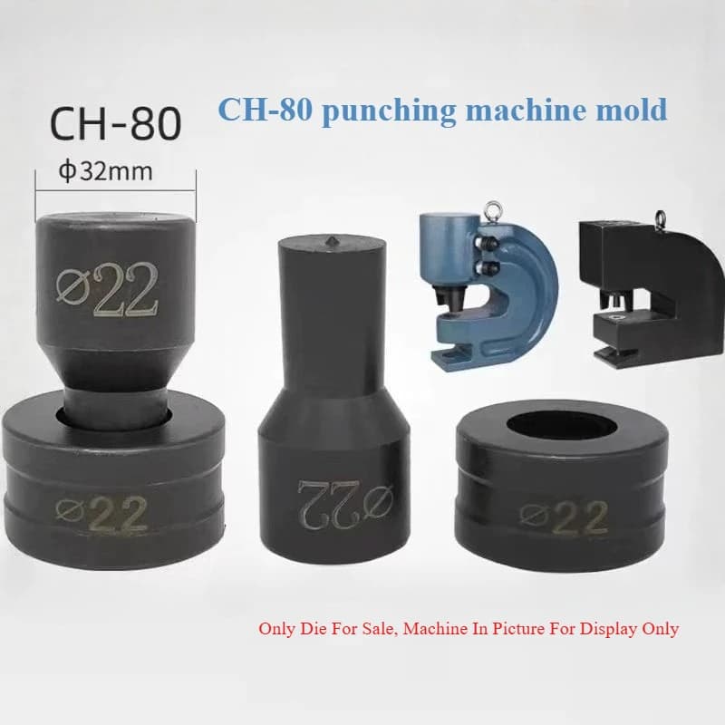 1Set CH-80 Hydraulic Punching Machine Die Channel Steel Punch Needle Punching Machine Nail Punching Machine Hydraulic Electric