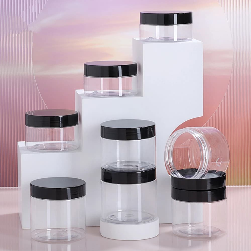 20 pcs/lot 50ml 100ml 150ml 200ml 250ml Empty Bottles Reusable Portable Umbrella Makeup Cream For Face Box Vase Container