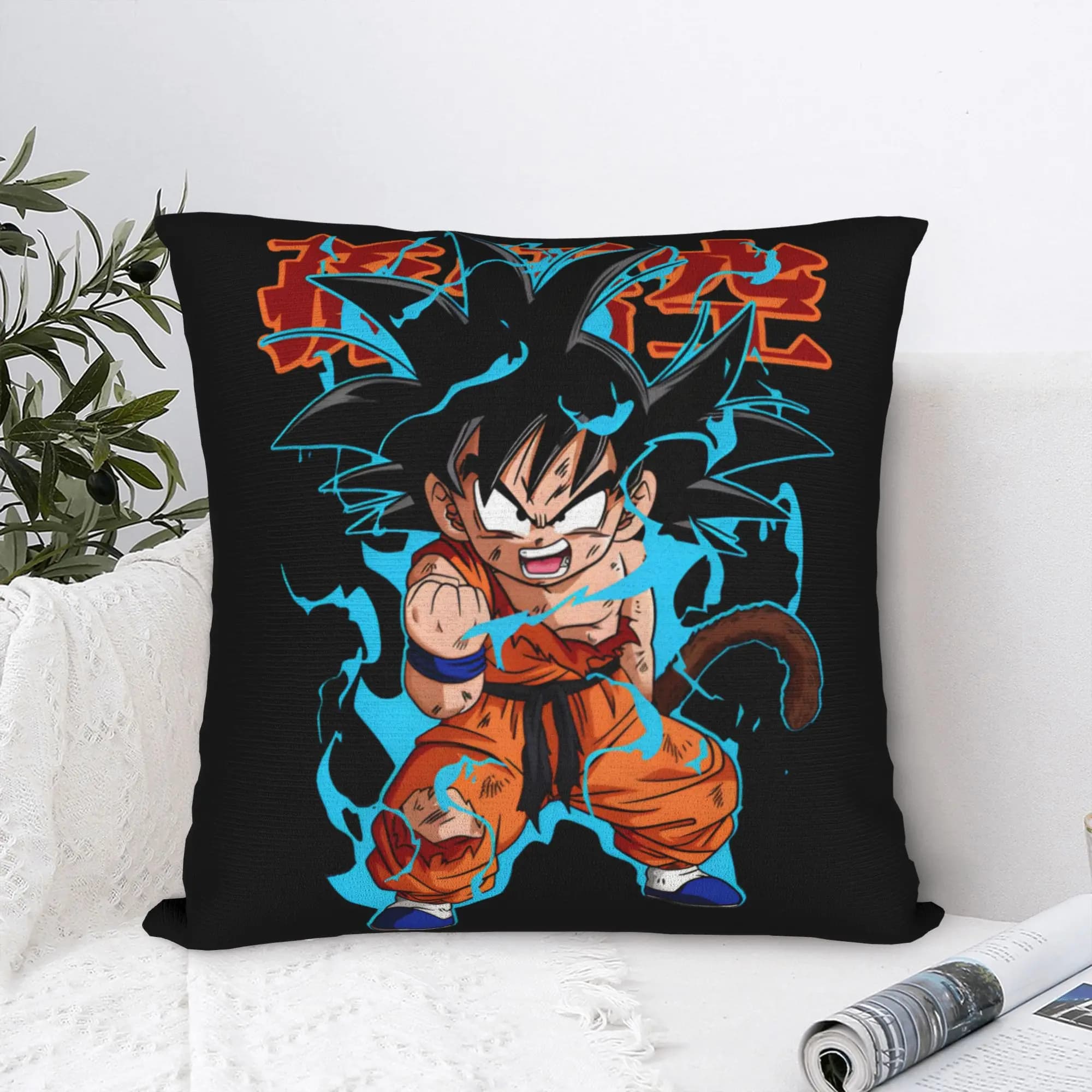 Dragons Balls Pillow Cover Son Goku Custom Cushion Cover Novelty Pillow Case For Chair Sofa Home Decor