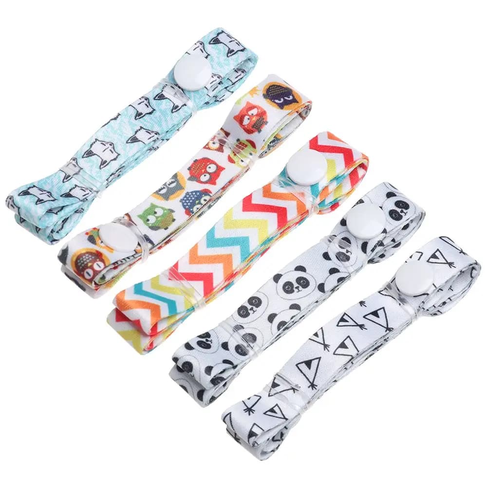 1PC colorato carino poliestere Anti-perso catena legare cinghia di fissaggio cinghia massaggiagengive giocattoli carrello fisso cordino portabicchieri accessorio