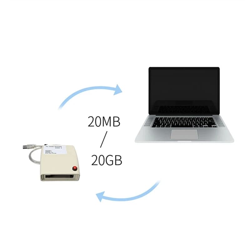Convertitore adattatore per lettore di schede di memoria per disco flash PCMCIA da USB 2.0 a 68 pin per A19I