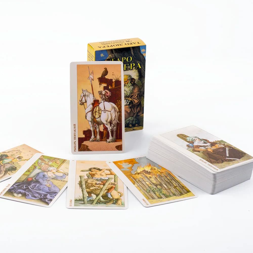 Versione russa ТАР ДОРЕğ Carta dei tarocchi Durera 78 pezzi Festa in famiglia Intrattenimento Giochi da tavolo Gioco di divinazione delle streghe Mazzi di oracoli