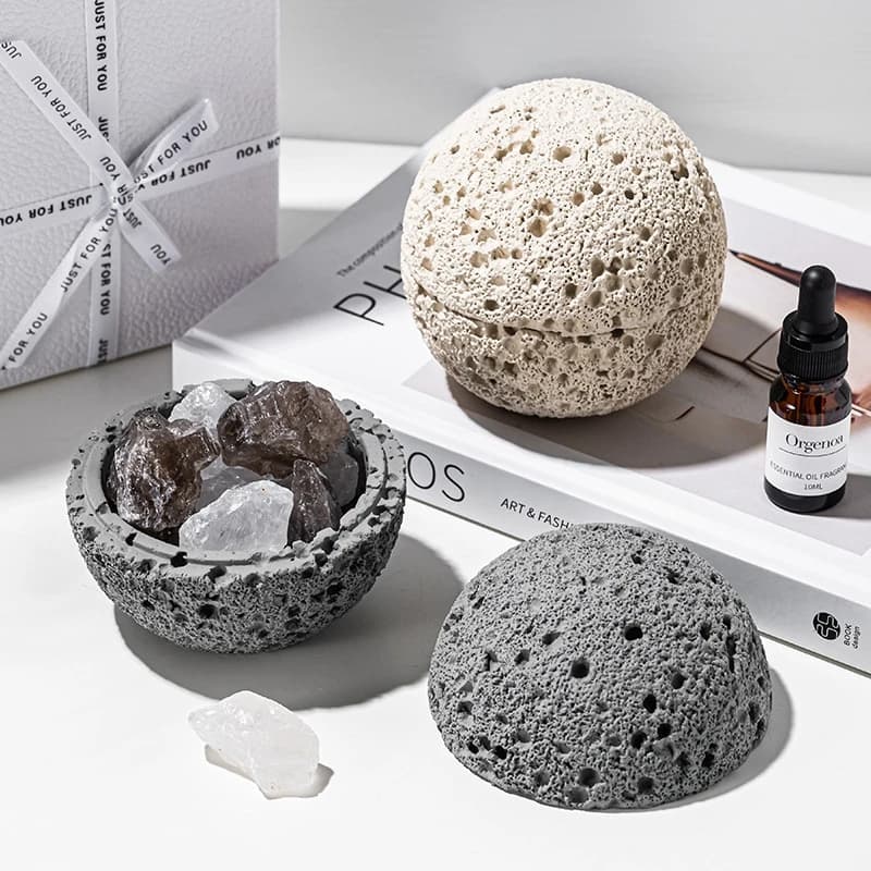 Nessun profumo - Diffusore di aromi senza fuoco Ciotola di pietra Vassoio Supporto da tavolo Ornamenti per camera Desktop Ufficio Camera da letto Decorazioni per la casa
