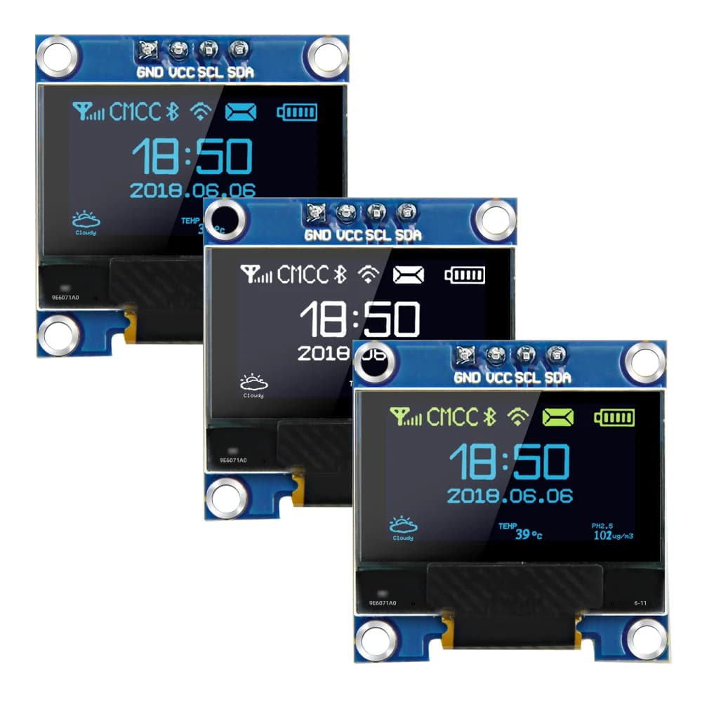OLED Display Module 0,96 Inch SSD1306 I2C IIC SPI Series 128X64 GND VCC SCL SDA LCD Screen Card for Arduino ESP32 ESP8266