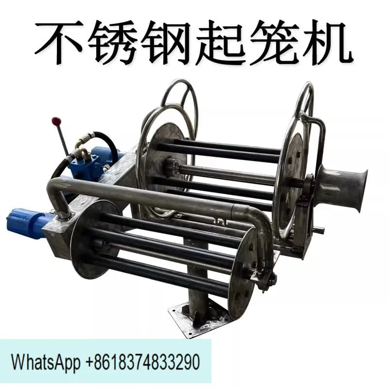 cage hoist can be equipped with water spray net hoist, double wheel anchor hoist, fishing boat net hoist, stainless steel