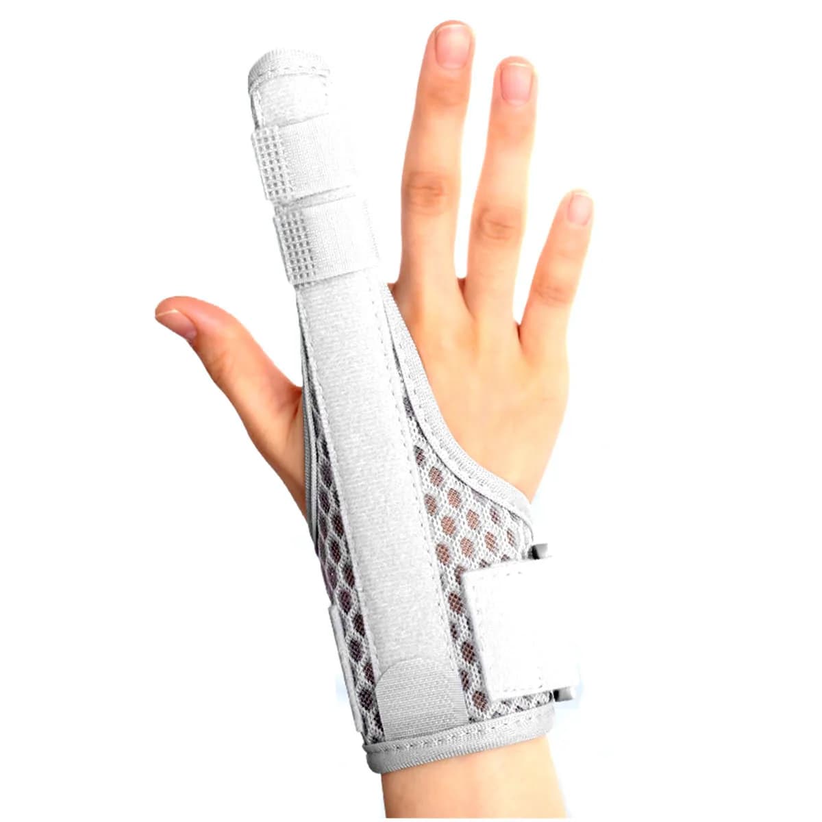 Finger Splint Aluminum Plate Adjustable Breathable Lightweight for Finger Fracture Thumb Injury Sports Comfort Support