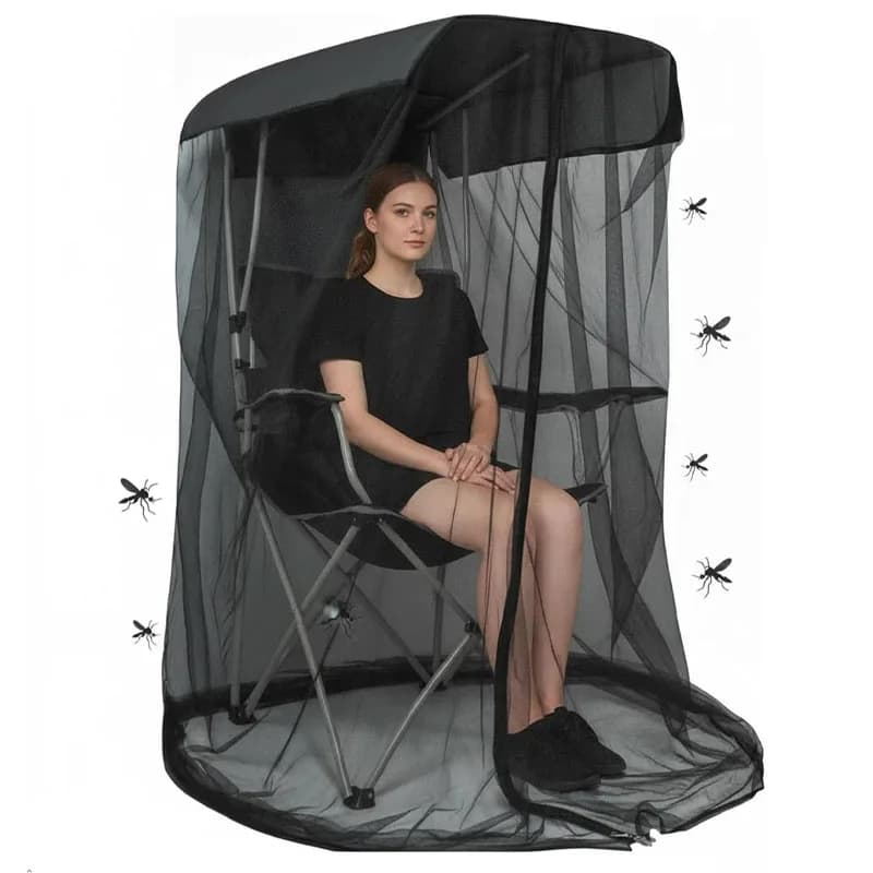 Zanzariera da Esterno Pieghevole Portatile con Telo Parasole, Facile da Montare per Giardino, Cortile, Pesca, Campeggio, Viaggi, Patio, Prato