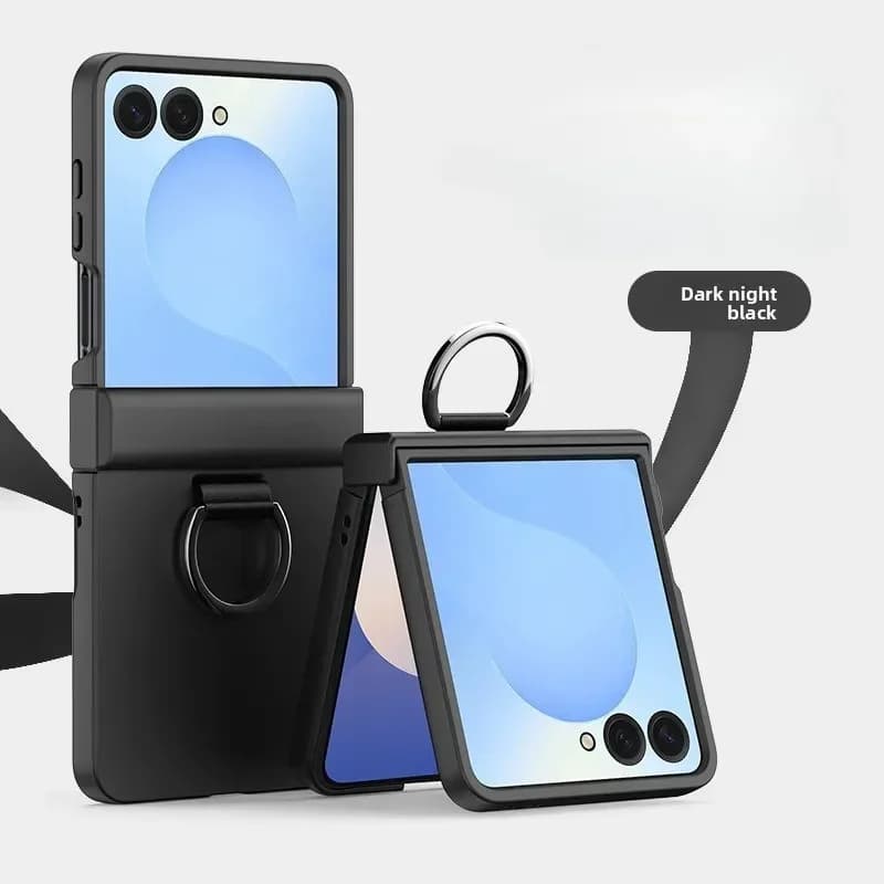 Custodia per telefono pieghevole ad anello per Samsung Galaxy Z Flip 7 6 5 4 3 ZFlip7 FE Custodia protettiva antiurto con cerniera all-inclusive