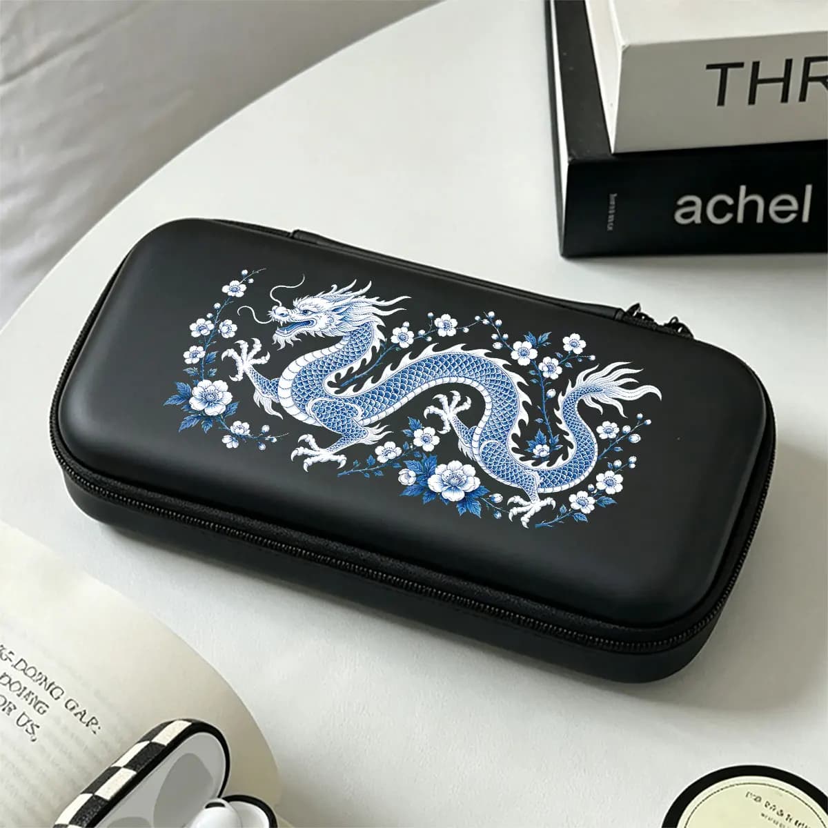 Cute Shockproof Carry Case With Mesh Pockets Portable Travel Gaming Accessories Storage Bag for Nintendo Switch Lite/OLED