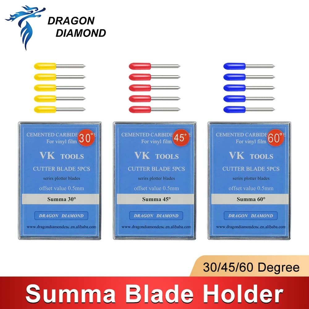 Summa D knife cutter blades Summa Blade Holder+5/10pcs Summa D Plotter Blade 30/15/60 Degree Vinyl Plotter Cutter Blade