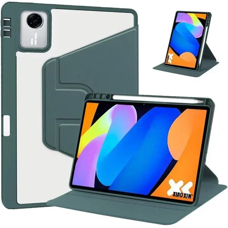 Per Lenovo Idea Tab 11 Tb336fu Custodia con portapenne Rotazione a 360° Custodia rigida in acrilico trasparente per tablet per Xiaoxin Pad 11 2025 Tb335fc