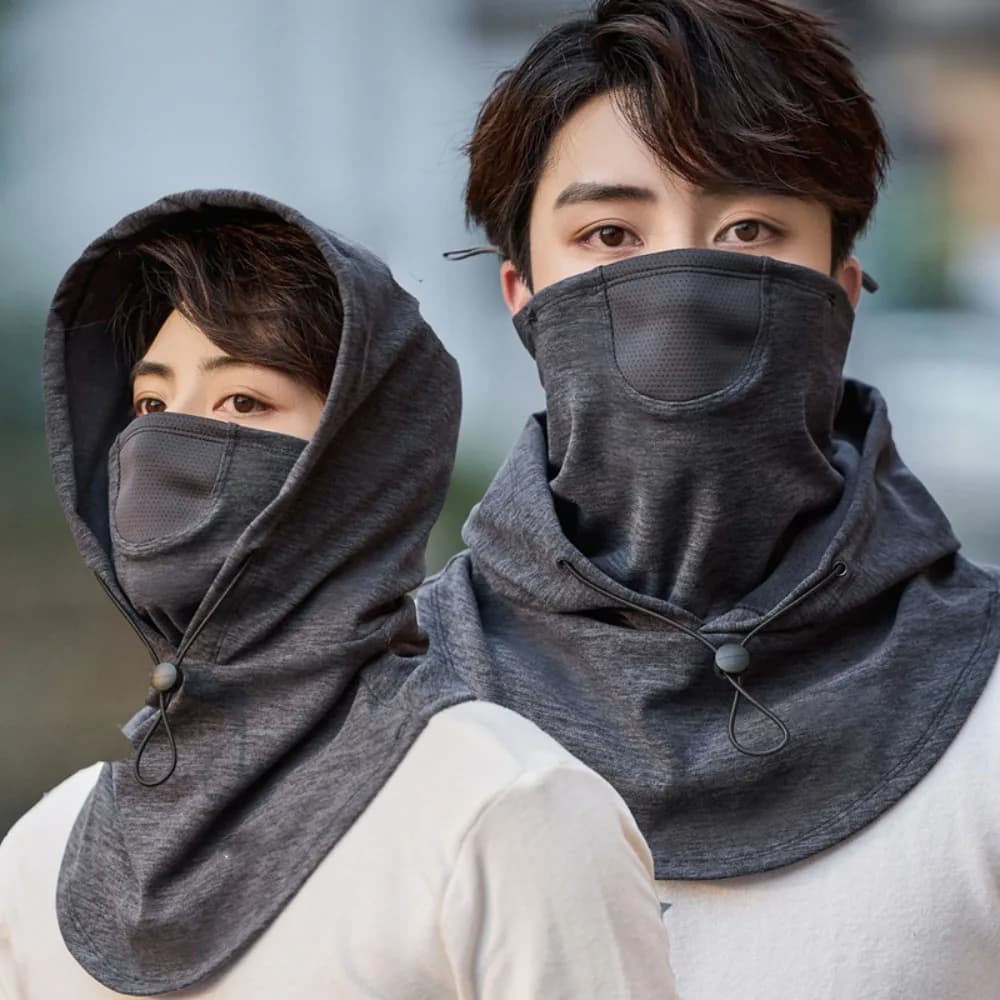 Berretto invernale caldo Pullover sport all'aria aperta cappello da casco da equitazione antivento con sciarpa berretto da sci Unisex che guida l'involucro della testa del cappello freddo