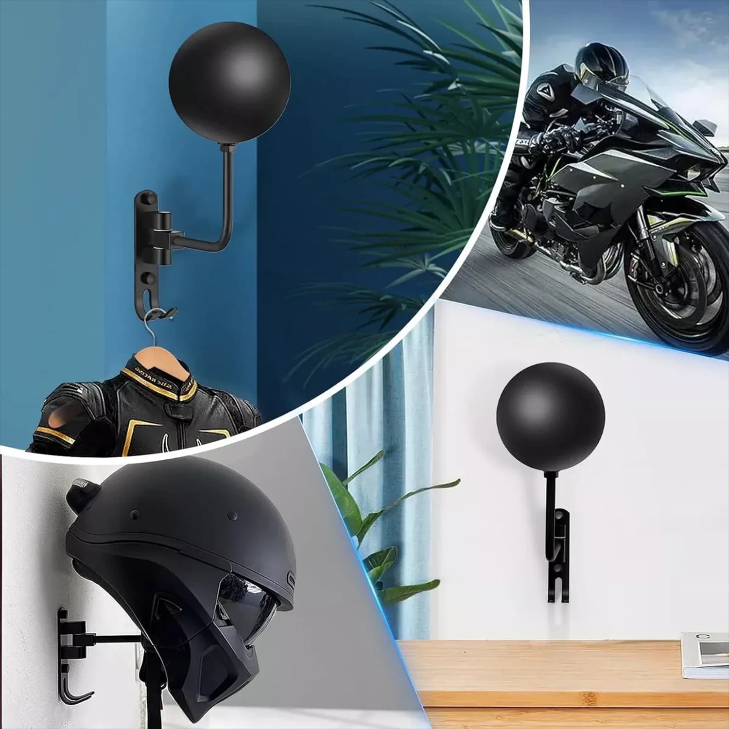 Staffa portacasco per moto montata a parete per casco Caschi Copricapo Accessori per parti di casco