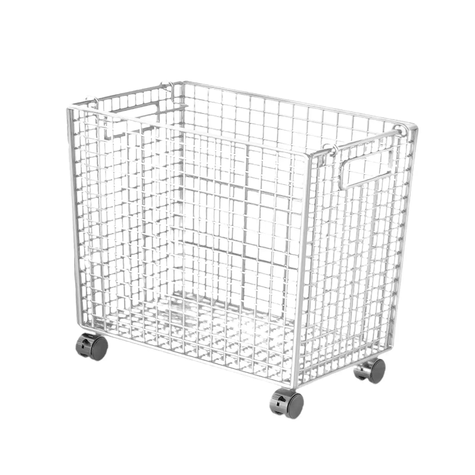 Yoga Mat Holder Basket with Wheels, Heavy Duty Storage Bag for Resistance Bands, Kettlebell, Handlebars, Yoga Blocks, Bedroom