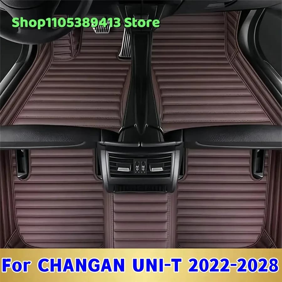 Tappetini in Pelle Personalizzati per Auto CHANGAN UNI-T 2022 2023 2024 2025 2026 2027, Accessori per Tappetini Auto