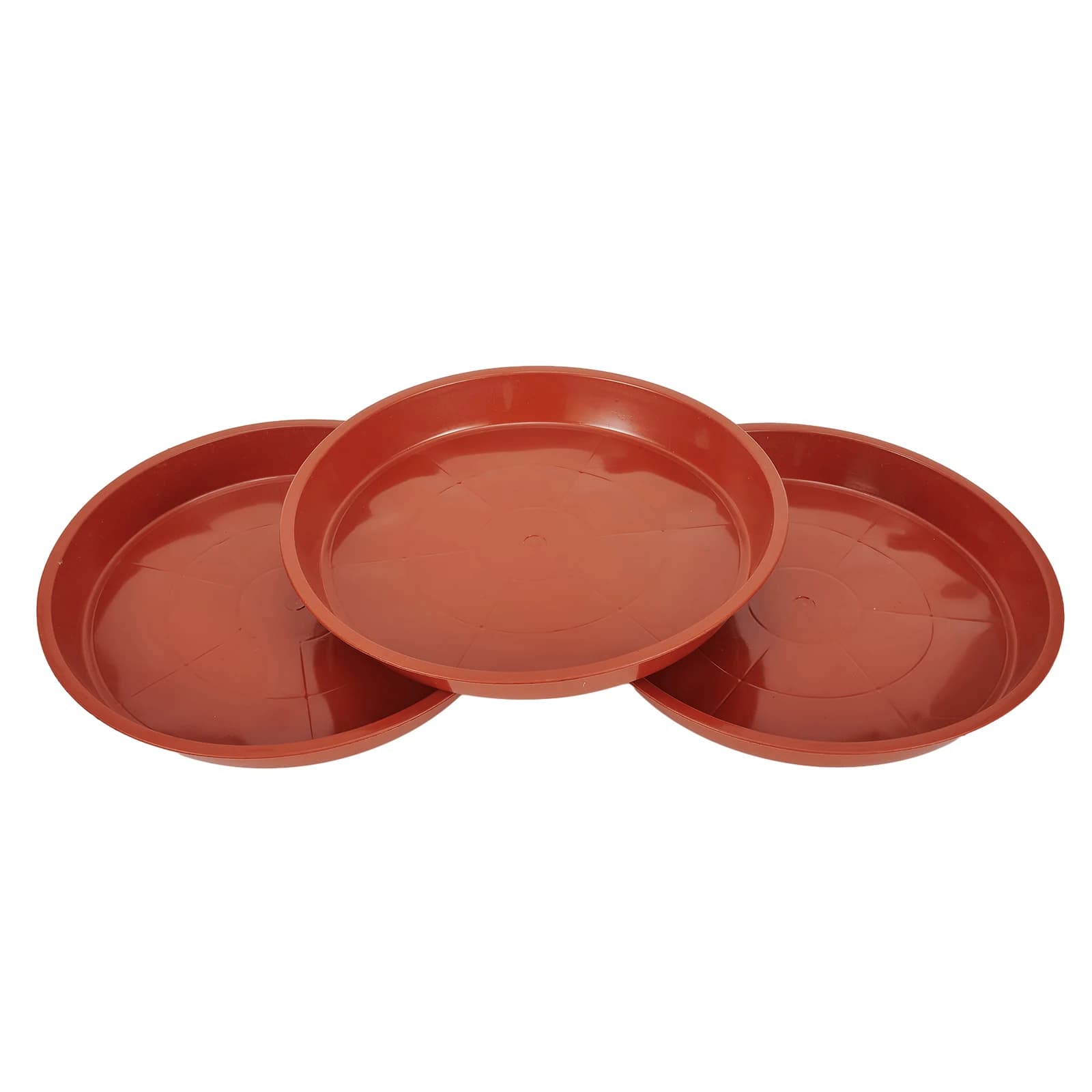 10 sottovasi in plastica per vasi da piante, funzionanti come vassoi per l'acqua e basi stabili per piante in vaso da interno ed esterno