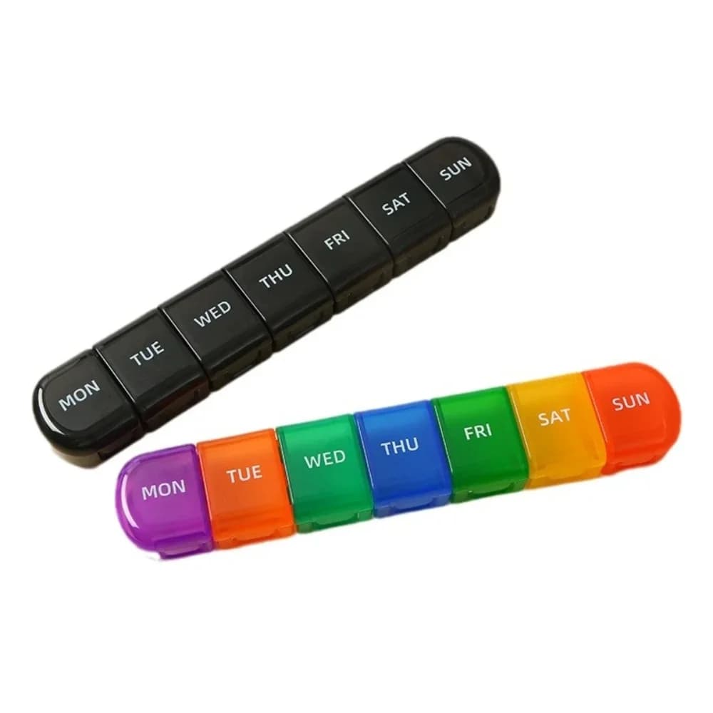 New Hot Small Portable Travel Weekly 7 Days Large Pill Box Case Container Organizer for Medicine Vitamin Supplements Fish Oils