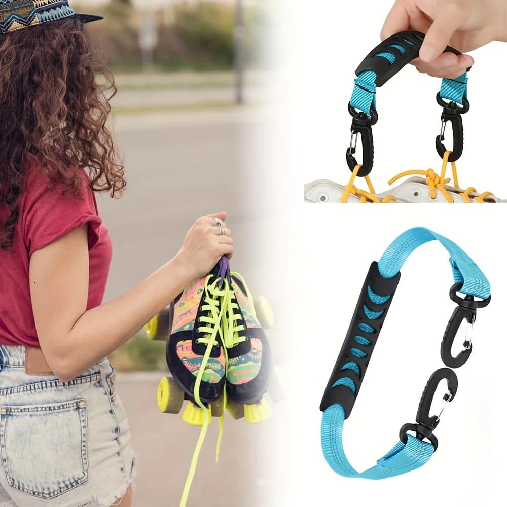 1 Pezzo Gancio Portatile ad Alta Resistenza per Scarpe da Pattinaggio su Ghiaccio, Maniglia Anti-Pizzicamento, Fibbia per Scarpe da Pattinaggio a Rotelle, Accessorio Sportivo per Esterni