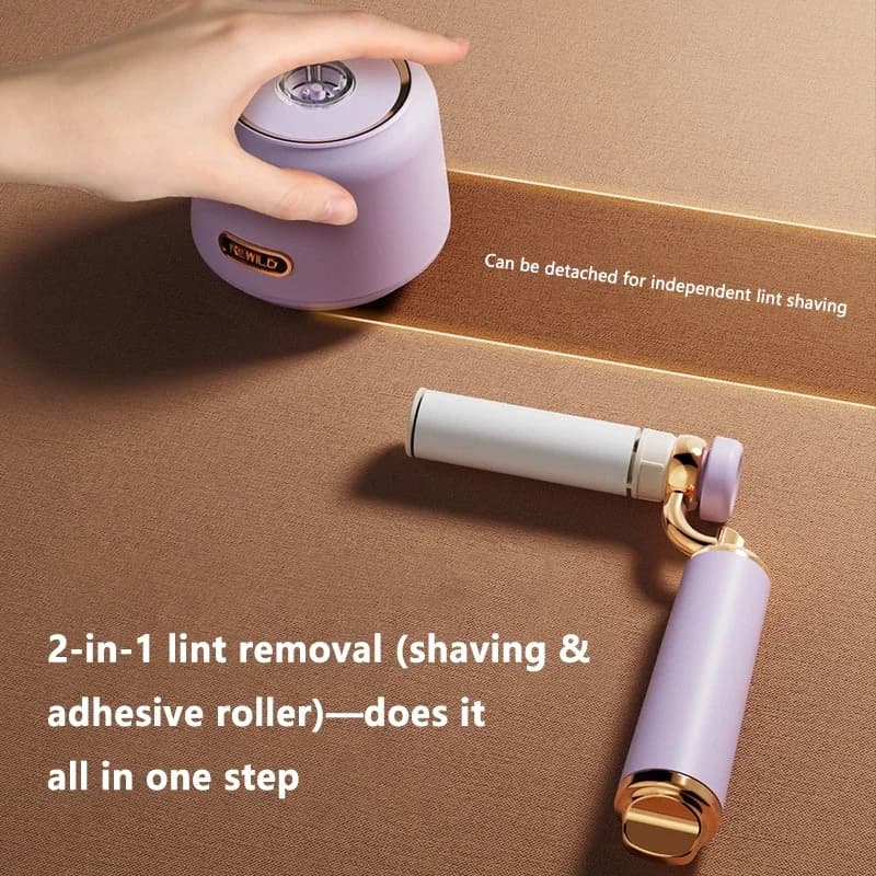 2 in 1 Rechargeable Lint Remover Fabric Shaver Retro Mini Handheld Fuzz Pellet Remover Portable for Clothes Sweater