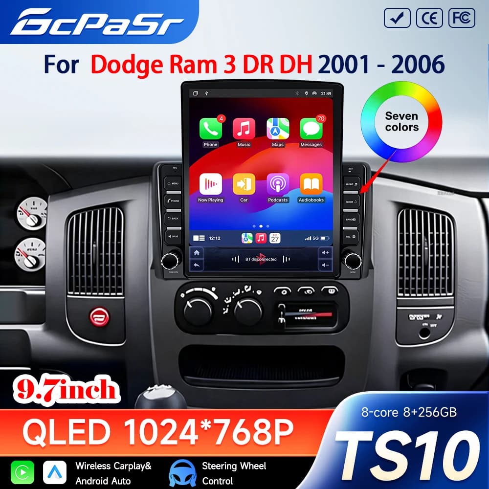 Android 16 For Dodge Ram 3 DR DH 2001 - 2006 Car Radio Multimedia Video Player Navigation GPS Head Unit Screen No 2Din DVD