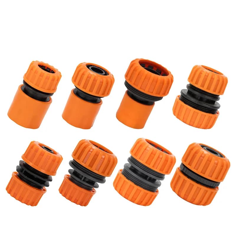 Garden Pipe Fitting Plastic Quick Connect 1/2" 3/4" Dual Male Coupler Joint Adaptor Extension Kit for Hoses