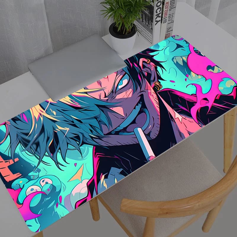 Extra Large Gaming Mouse Pad One Piece Sanji Computer Gamer Laptop Keyboard Carpet Mouse Mat Non-Slip Rubber Table Rug