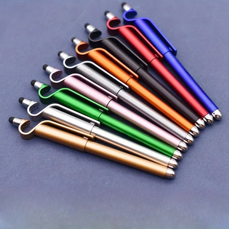 5 penne stilo per touch screen capacitivo penna a sfera stilo universale supporto per telefono penne per stilisti 3 in 1 per tablet laptop