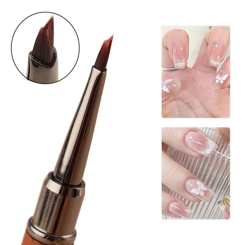Pennello Triangolare Professionale per Nail Art, 5 Stili, per Pittura e Disegno, Penna per Manicure con Gel UV Acrilico