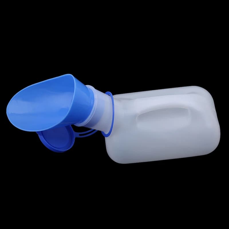 Bottiglia di aiuto per wc per orinatoio Mobile in plastica portatile da 1000ml bottiglia per urina per auto da campeggio all'aperto per Kit da viaggio per donna e uomo