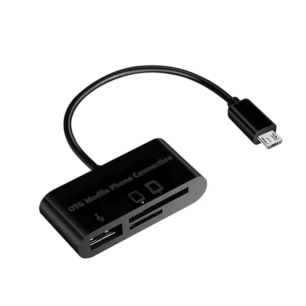 Lettore di Schede Micro USB, Adattatore SD, Cavo SD, Connessione Micro SD TF, Lettore di Schede di Memoria Intelligente per Porta Micro USB
