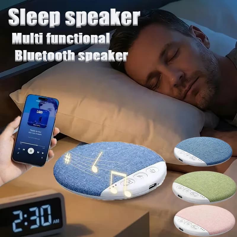 1-4PCS Mini Bluetooth Sound Speaker for Sleep High Tech Rechargeable Disc Under Pillow Portable Noise Relax Gift Insomnia Aid