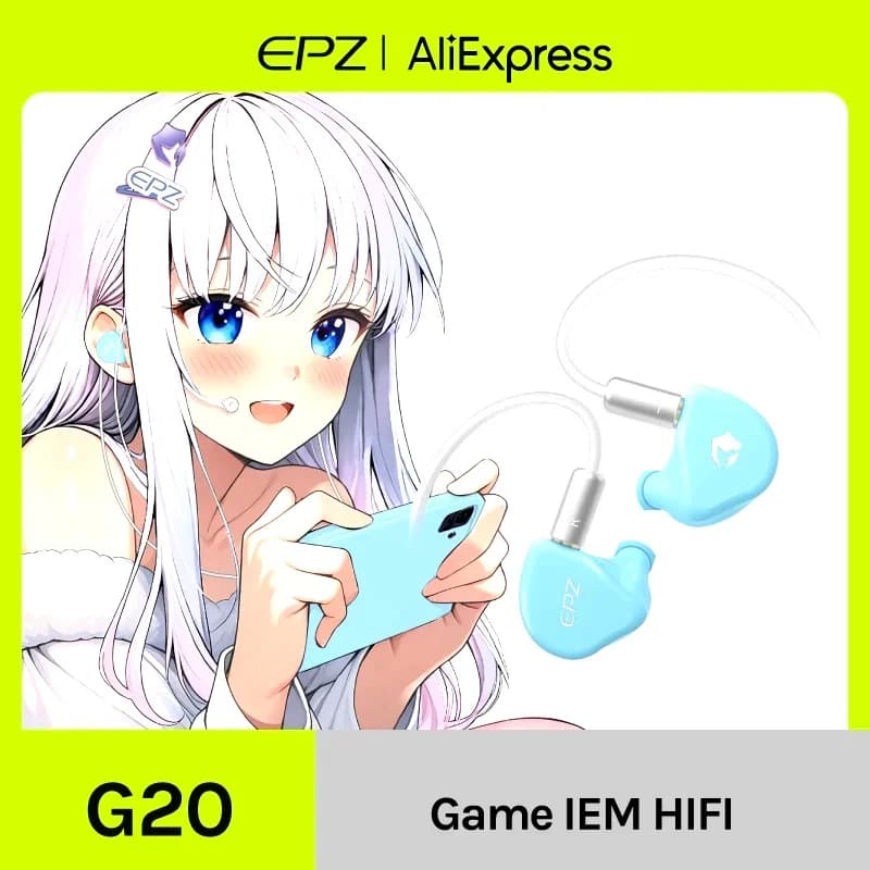EPZ G20 Wired Earphones HIFI Music IEM In Ear Headphones Gaming Headset Type C 1.8M/3.5MM Earphone Cable