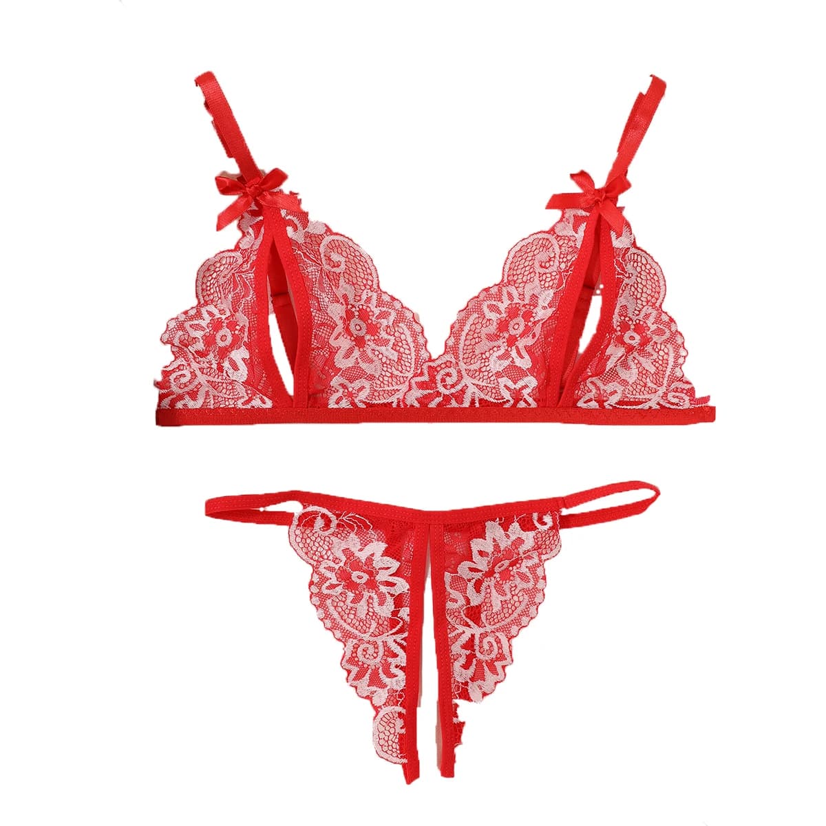 Set pigiama romantico da donna, 2 pezzi, top corto e pantaloncini, traspirante, morbido, casual, con pizzo floreale, reggiseno a fascia, abbigliamento da notte.