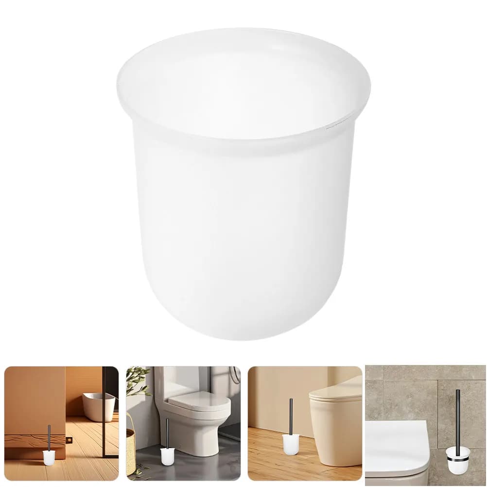 4Pcs Plastic Round Toilet Brush Cup Ball Base Holder Bathroom Cleaner Organizer Storage Container Stand Bathroom Supply Hotel
