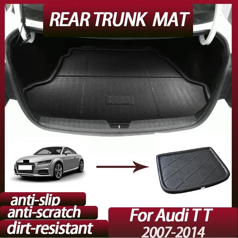 Auto Baule Posteriore Zerbino Per Audi TT 2007 2008 2009 2010 2011 2012 2013 2014 Bagagli Liner Vassoio Impermeabile Pavimento Pad Accessori Auto