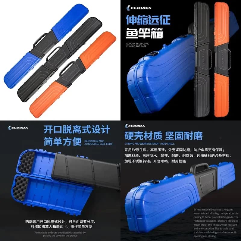 ECOODA Telescopic Fishing Rod case Capacity Contains 3 to 8 Pieces Fishing Rods 1.5m to 2.2mDual-directional Ajustable Length