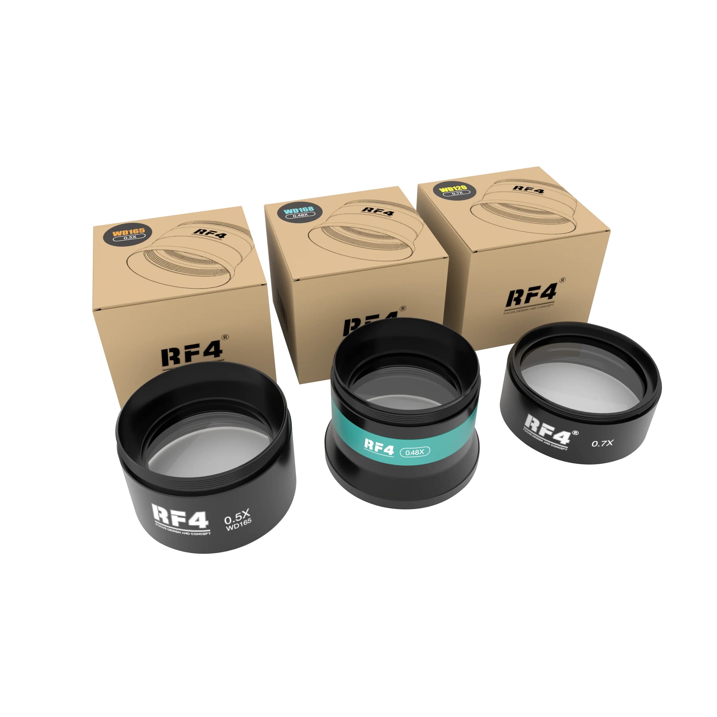 RF4 0.48X/0.5X/0.7X RF-EM5 Barrow Obiettivo ausiliario in vetro Stereo binoculare trinoculare Zoom Lente per microscopio Obiettivo ausiliario