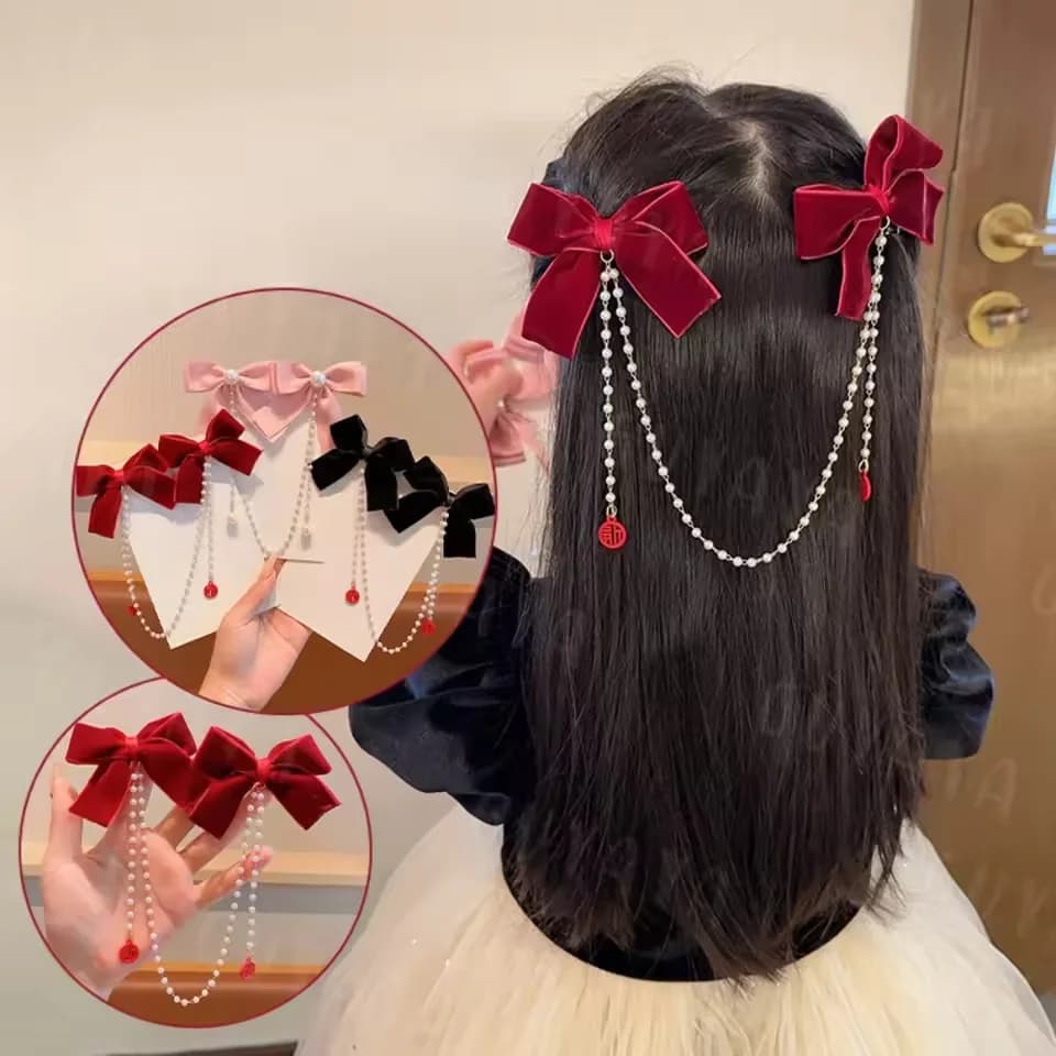 Sweet Style Pink Freshwater Pearl Hair Clip, Women's and Girls' Hair Clips, Girls' Accessories