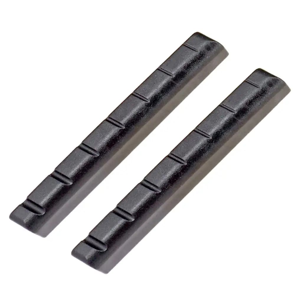 Nut per Chitarra in Plastica Nera con Fessure per Ukulele a 7 Corde, Parti di Ricambio per Strumenti Acustici