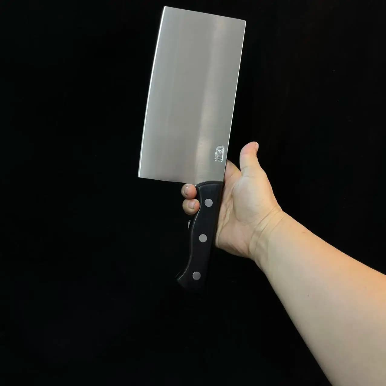 3 Layer 8 Inch Cutting Knife BG42 Special Aeronautical Steel Blade Ebony Handle Kitchen Knife for Slicing Chopper Tools for poultry with big bone
