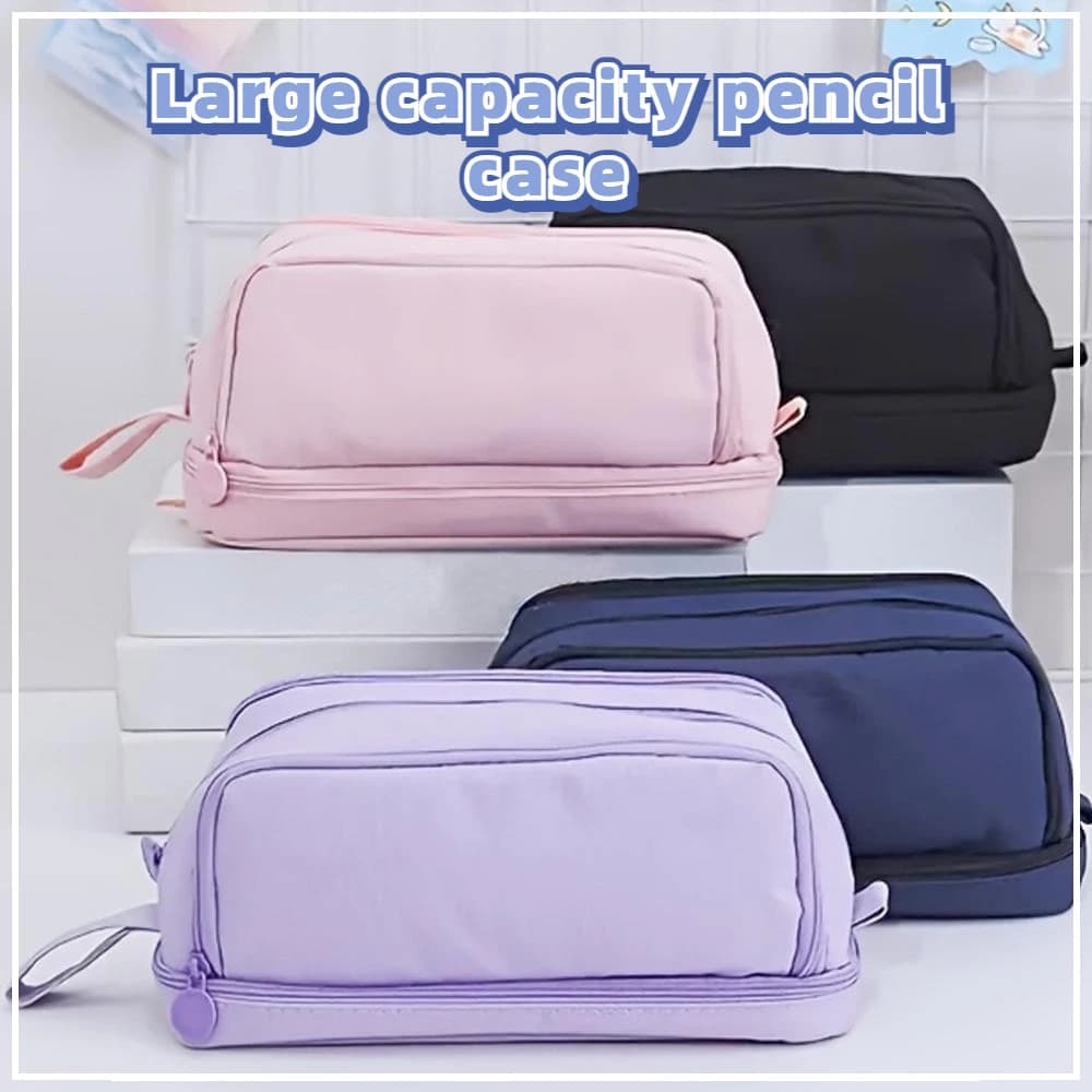 Astuccio per matite di grande capacità Scomparti multistrato Astuccio per matite portatile Organizzatore di cancelleria per studenti Regalo di materiale scolastico
