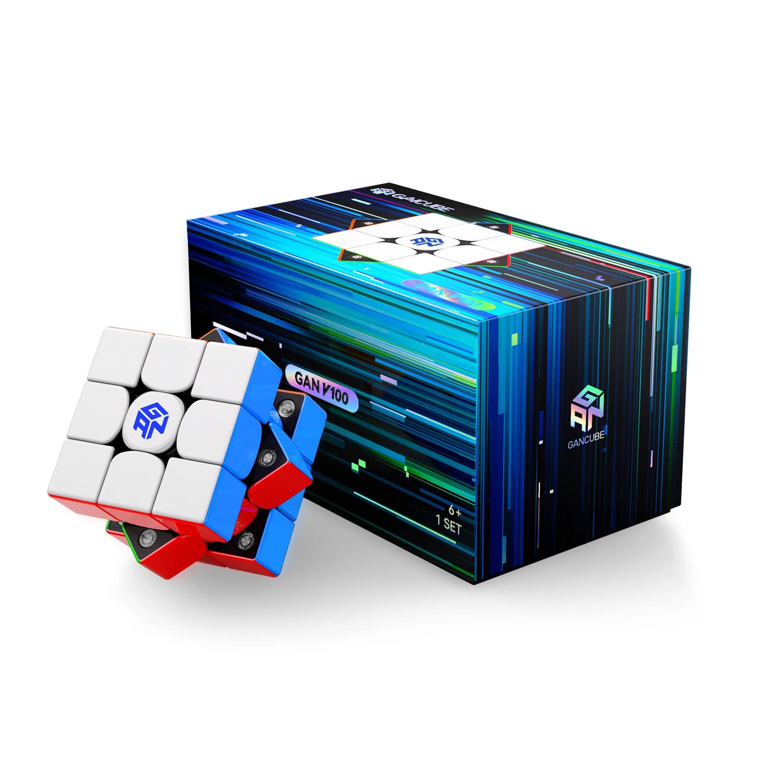 Cubo Magico GAN V100 Maglev 3x3x3 Senza Adesivi, Cubo di Velocità 3x3, Giocattolo Puzzle, Regalo per Bambini, Magico Cubo GAN, Cubo Maglev