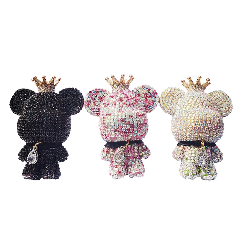 Fascino di cristallo Orso Deodorante per auto Diffusore di profumo interno Decorazione creativa con diamanti Presa d'aria Accessori per aromaterapia